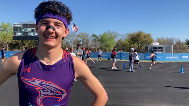 Caleb Bearden, Boys 3200m Heat 5 winner