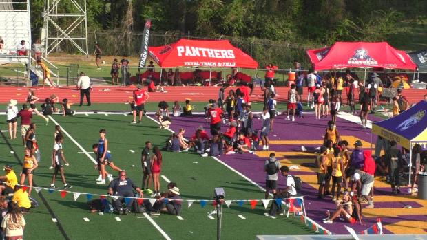 Boys 300 Hurdles Heat 1