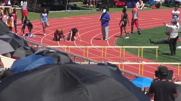 Girls 100 Hurdles Heat 3