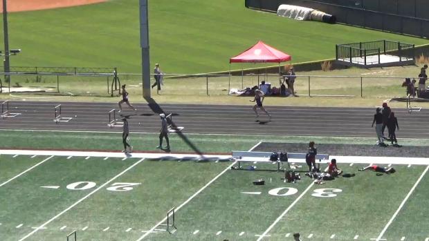 Girls 300 Hurdles Heat 1