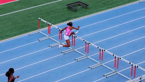 Girls 100 Hurdles Prelims Heat 3