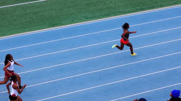 Girls 100 Prelims Heat 4