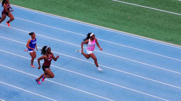 Girls 100 Prelims Heat 7