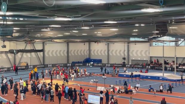 Girls 60 High Hurdles, prelim 1