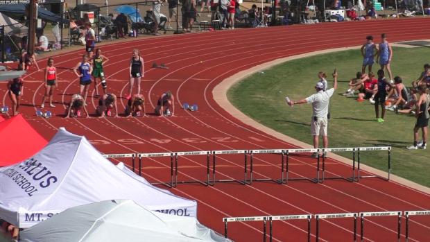 Girls 100 Hurdles Heat 2