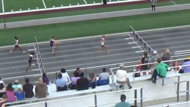 Girls 100 Hurdles Heat 1
