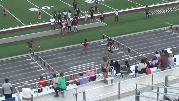 Girls 100 Hurdles Heat 2