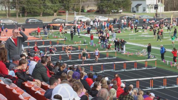 Girls 100 Hurdles Heat 2
