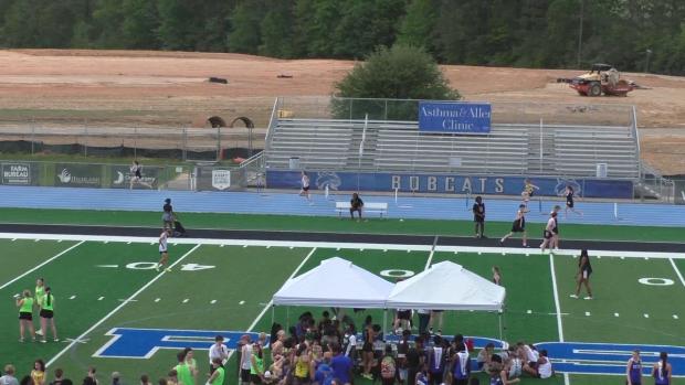 Girls 300 Hurdles Heat 1