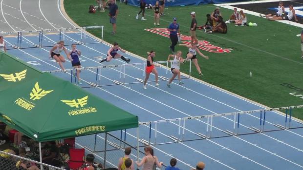 Girls 100 Hurdles Heat 2