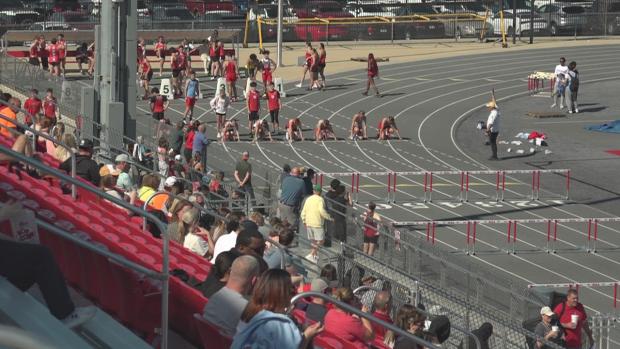 Girls 100m Hurdles Heat 2