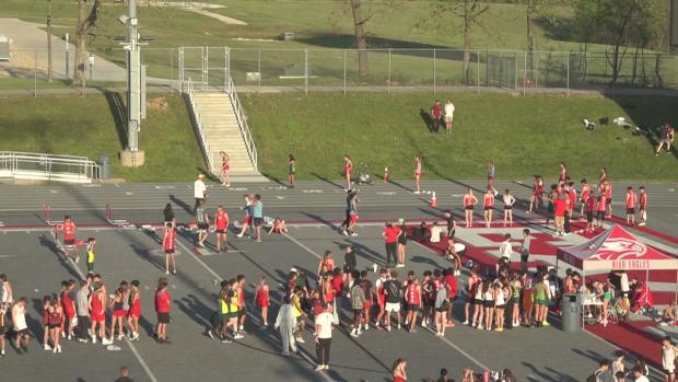 Girls 300 Hurdles Finals Section 1