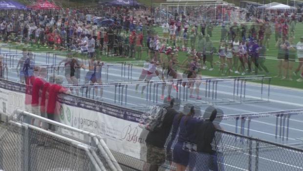 Girls 100 Hurdles Heat 7