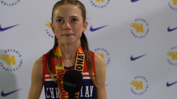 Elliana Patterson (Christian) After Winning Seeded 3200m