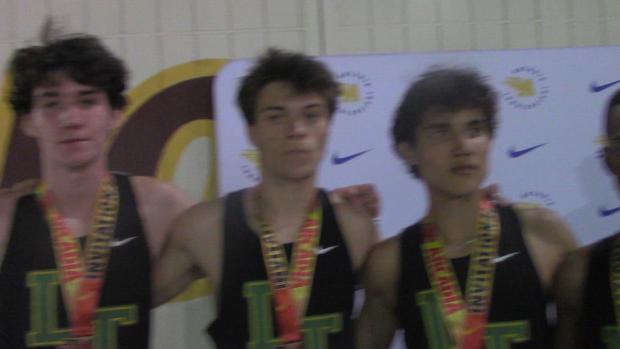 Chicago Lane Tech boys win the seeded 4x1600 relay
