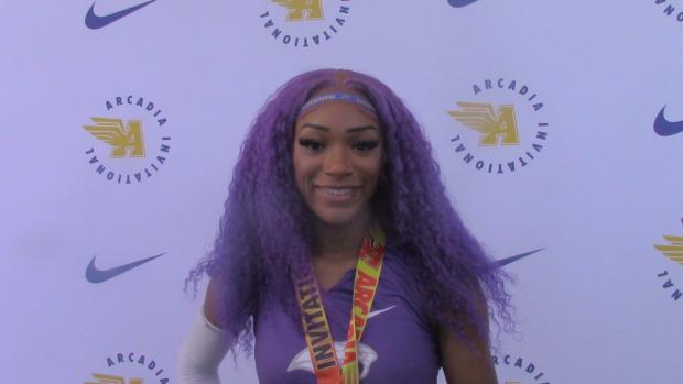 Former Chicagoan Rebekah Garrett wins fast 100HH