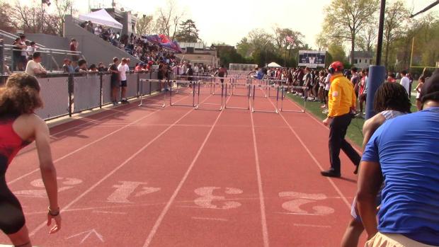 Finish Of The Boys Shuttle Hurdles