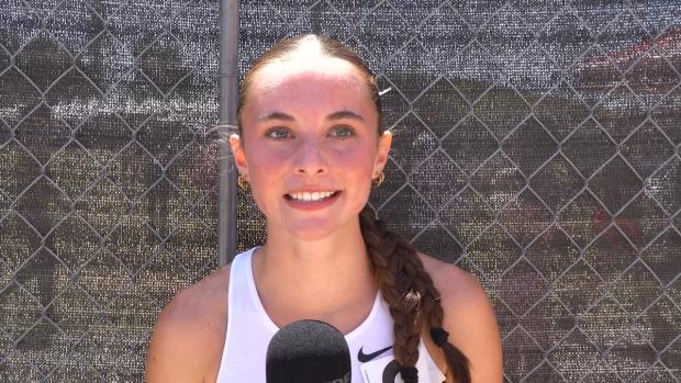 Reese Holley After Winning 800m 2:08