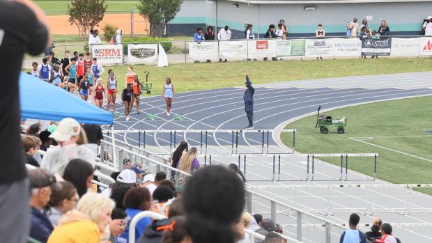 Girls 100 Hurdles Finals Section 1
