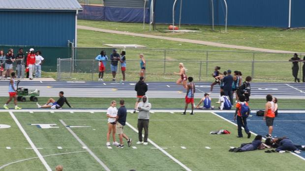 Girls 300 Hurdles Finals Section 1