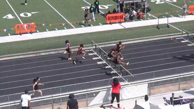 Girls 100 Hurdles Heat 2