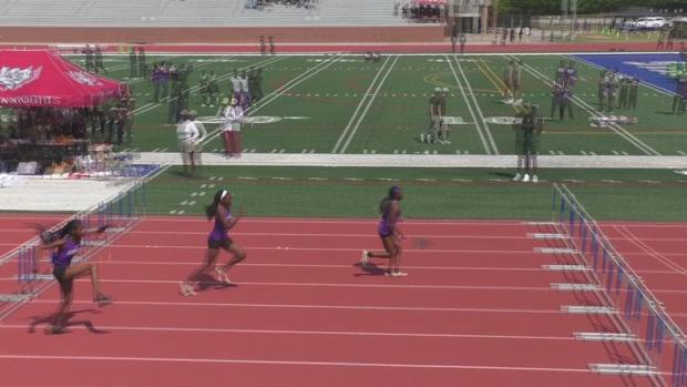 Girls 100 Hurdles Heat 1