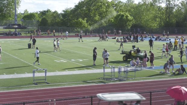 JV Boys 300 Hurdles Finals Section 2