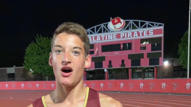 Cuyler Swanson pushed it hard to win sec 3 boys 2 mile