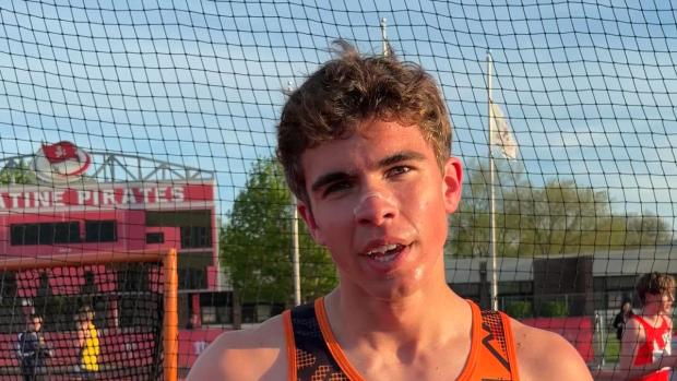 Tyler DeVilder quickly breaks down his mile race