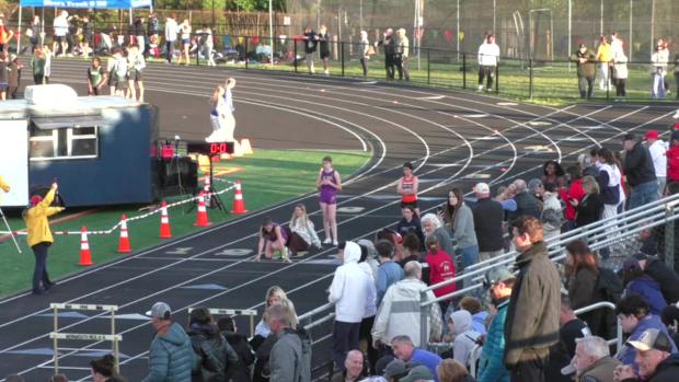 Varsity Girls 4x100 Shuttle Hurdle Relay Finals Section 2 - Monm