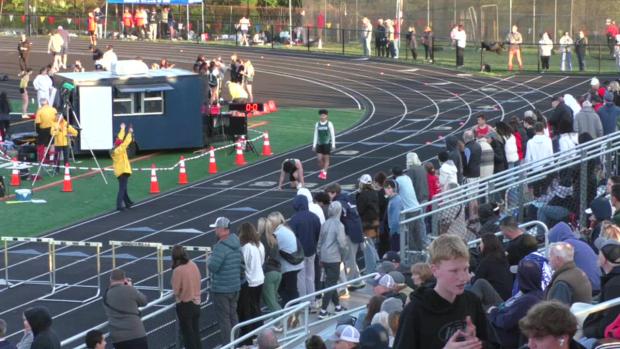 Varsity Boys 4x110 Shuttle Hurdle Relay Finals Section 2 - Monmo