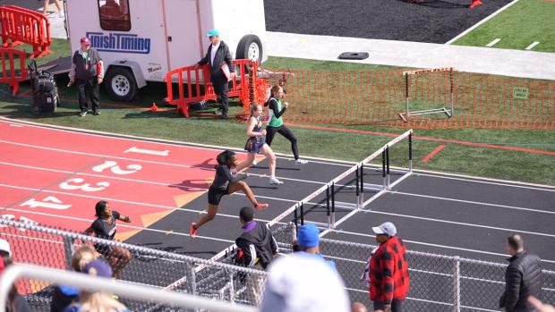 Girls 100 Hurdles Prelims Heat 3