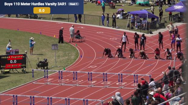 Boys 110 Hurdles Finals Section 1