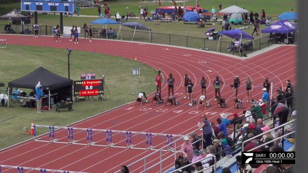 Girls 100 Hurdles Finals Section 1