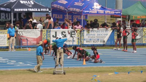 Girls 3A3 100m Heat 1