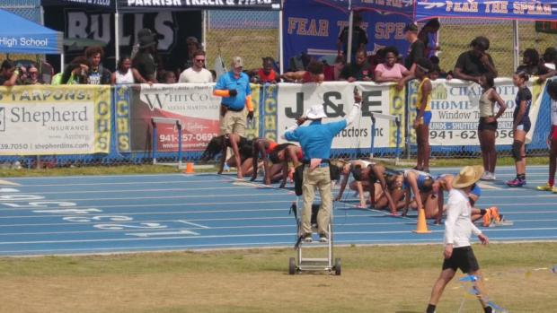 Girls 3A3 100m Heat 2