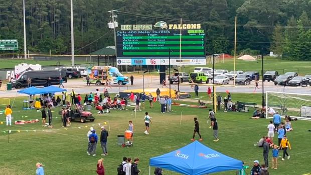 Girls 400 Hurdles Finals Section 1