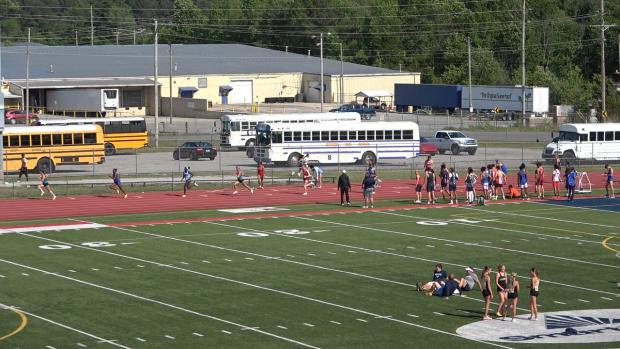 Girls 300 Hurdles Finals Section 1