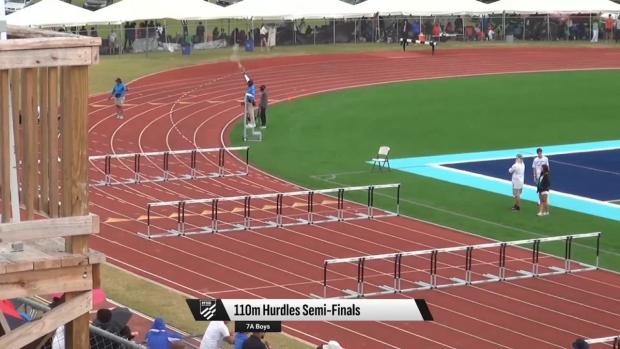 7A Boys 110 Hurdles Prelims Heat 1