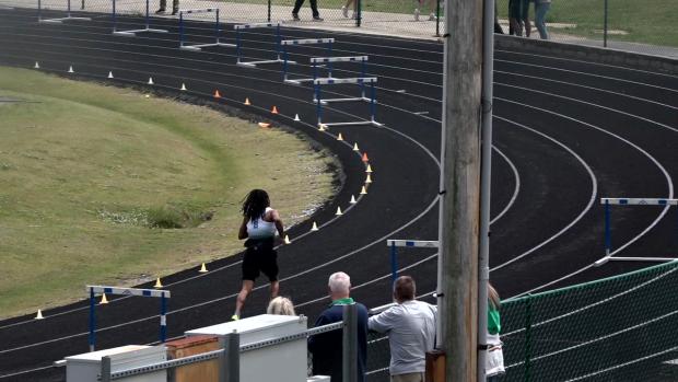 Girls 400 Hurdles Finals Section 1