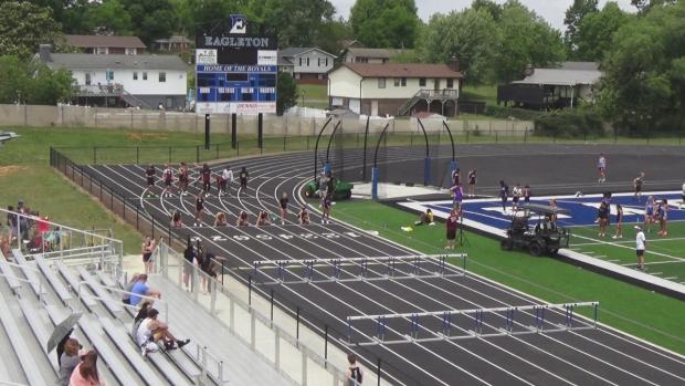 Girls 100 Hurdles Finals Section 1