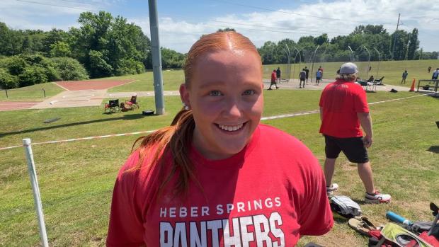 Eva Orr Wins Shot and Discus in Final HS Meet