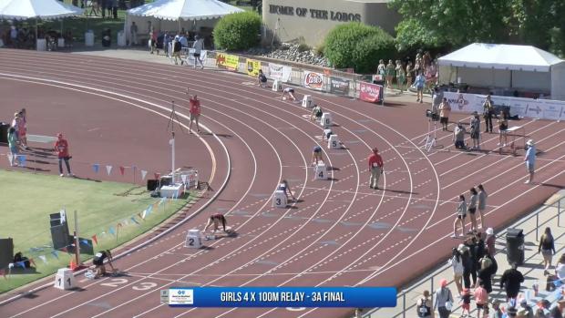 3A Girls 4x100 Relay Finals Section 1