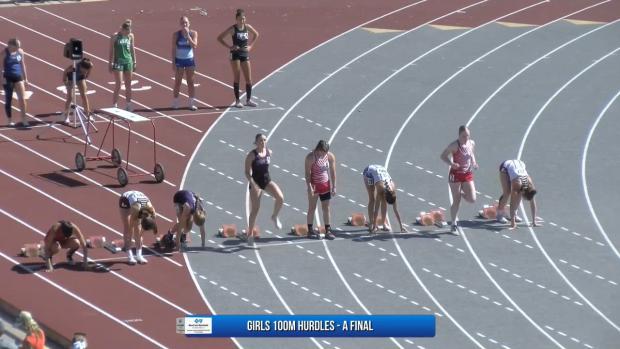 1A Girls 100 Hurdles Finals Section 1