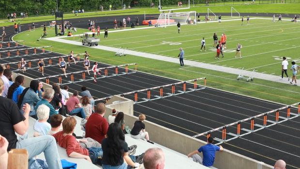 Girls 100 Hurdles Prelims Heat 1