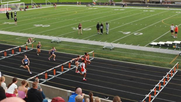 Girls 100 Hurdles Finals Section 1