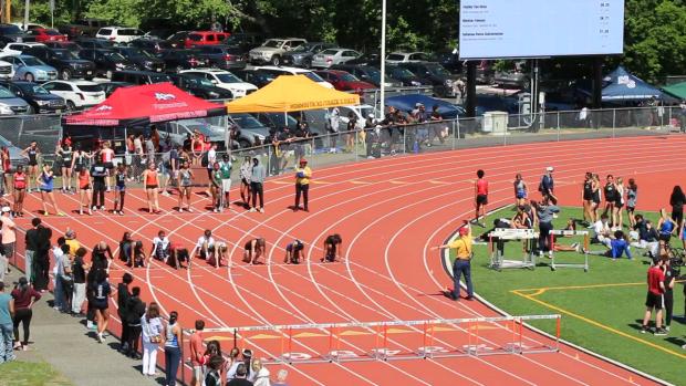 Group 3 Girls 100 Hurdles Prelims Heat 3
