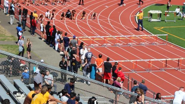 Group 2 Girls 100 Hurdles Prelims Heat 2