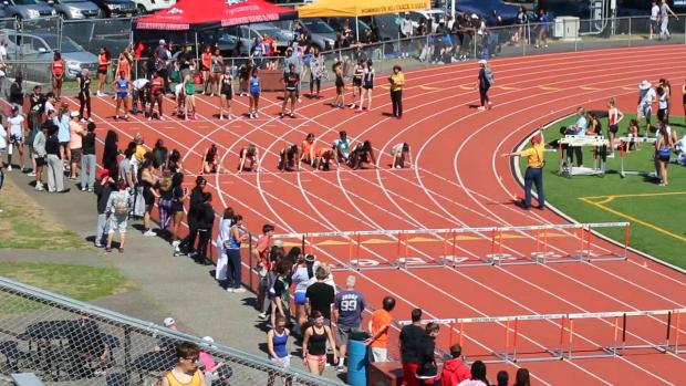 Group 3 Girls 100 Hurdles Prelims Heat 2