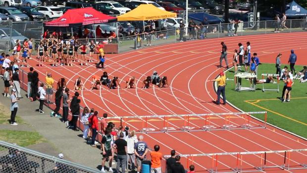 Group 3 Girls 100 Hurdles Prelims Heat 4